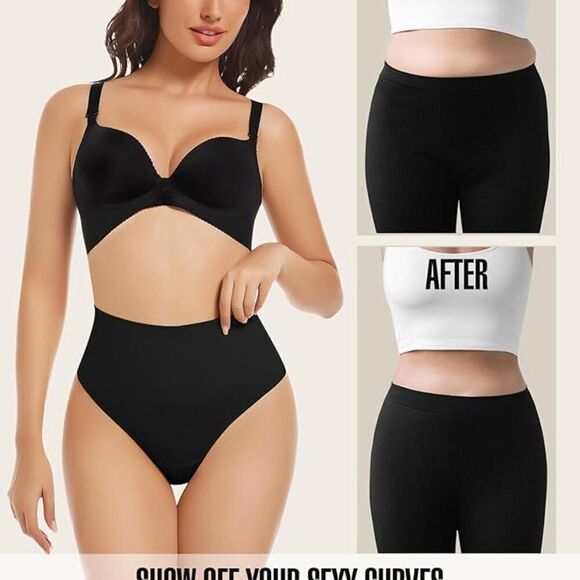 SET OF 2 Thong Shapewear Tummy Control Women Seamless Underwear Panties SZ 2XL - Picture 6 of 6